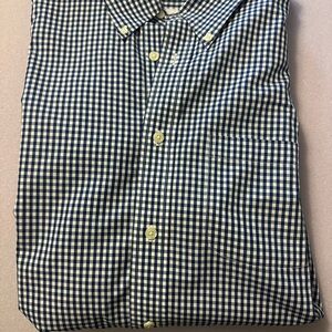 Men’s Brook Brothers XXL Blue Checkered Madison Long Sleeve Dress Shirt